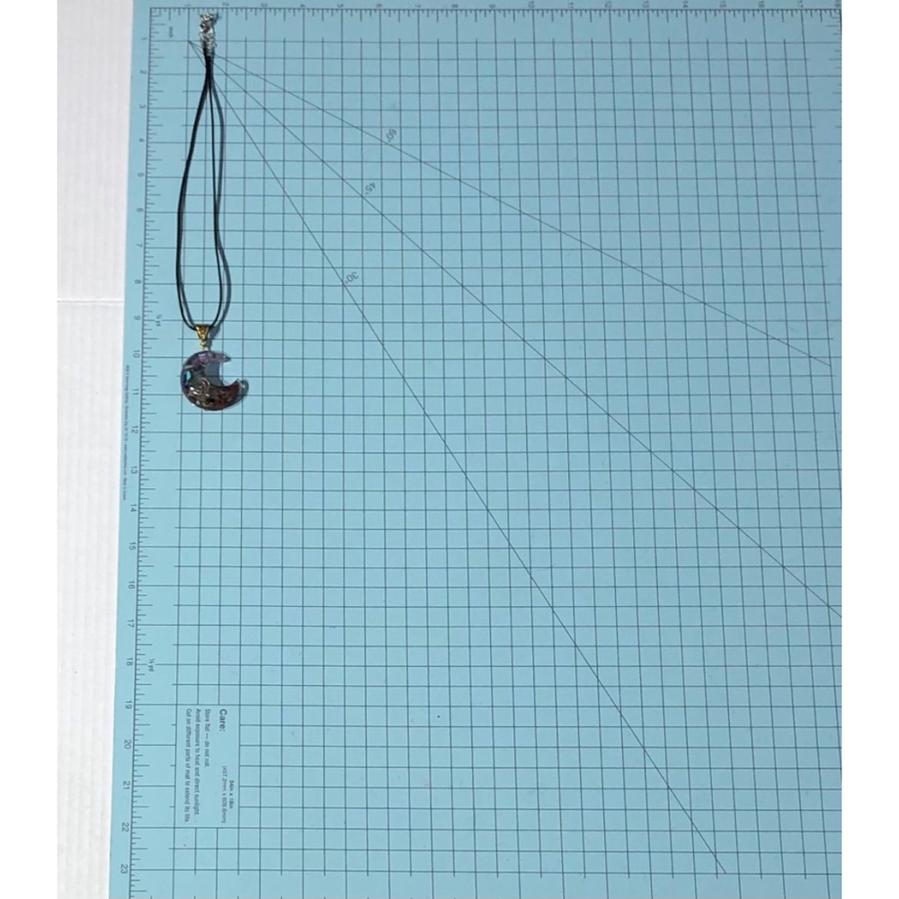 Moon Orgonite Crystal Pendant Necklace Women's Jewelry - Picture 3 of 3